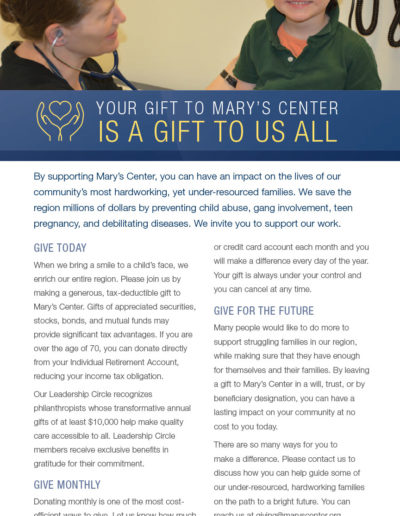 Mary's Center: Improving Lives and Strengthening Communities