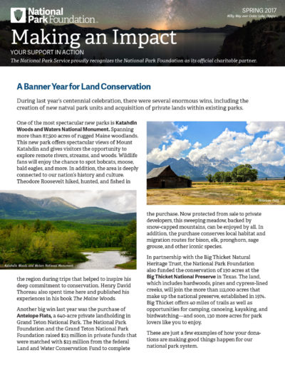 National Park Foundation: Making an Impact