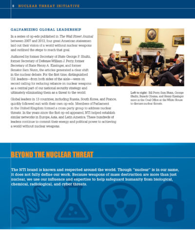 Nuclear Threat Initiative: Global Leadership for a Safer World